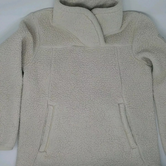 Girl's The North Face Fleece Pullover Cream Size L - Picture 7 of 7